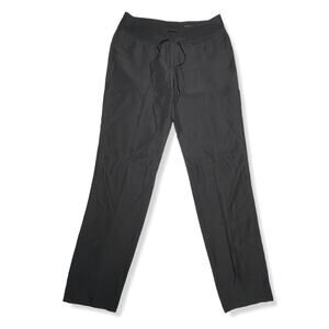 Gay Giano Silk Pants SIZE EU 40 US 28 Black Lightweight Drawstring Trouser